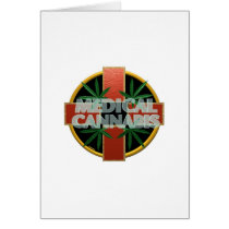 Medical Cannabis cross of hope Greeting Card