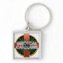Medical Cannabis cross of hope Keychain
