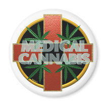 Medical Cannabis cross of hope Magnets