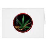 Medical Cannabis pipe logo Greeting Cards