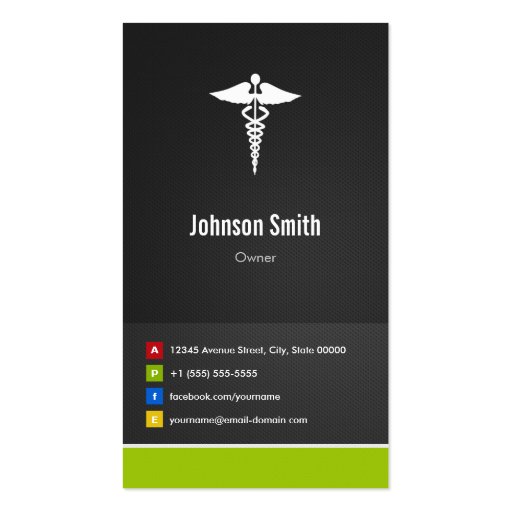Medical Care - Creative Innovative Business Card Template (front side)