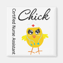 Medical Chick  v1 Certified Nurse Assistant Refrigerator Magnet