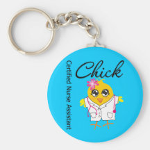 Medical Chick v2 Certified Nurse Assistant Key Chain