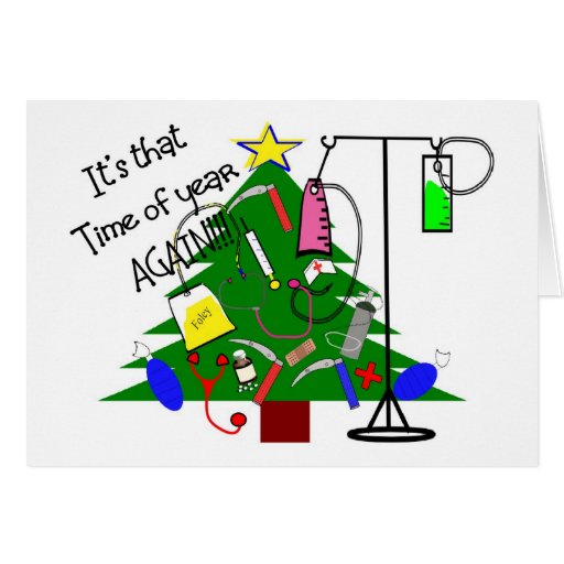 Medical christmas Tree GiftsFunny Greeting Cards Zazzle