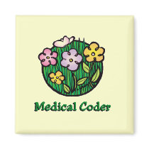 Medical Coder Blooms 1 magnets
