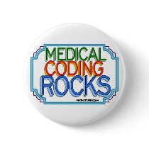 Medical Coding Rocks Pinback Button