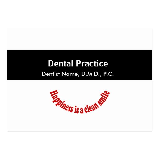 Medical Dentist Appointment Card Business Card (front side)