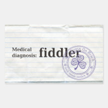Medical diagnosis: Fiddler Rectangle Sticker