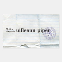 Medical diagnosis: Uilleann piper Rectangle Stickers