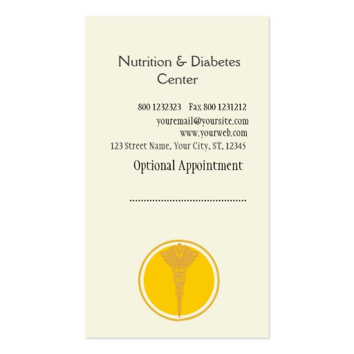 Medical Doctor Business Card Templates (back side)