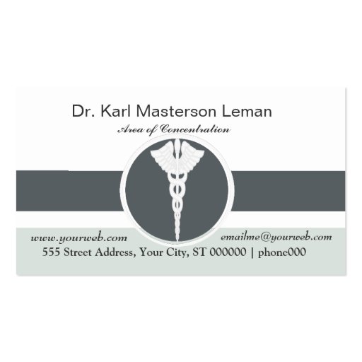 Medical Doctor Office & Appointment Business Card Templates (front side)