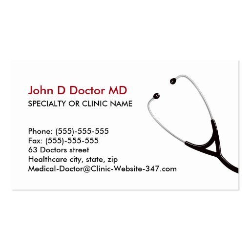 Medical doctor or healthcare business cards