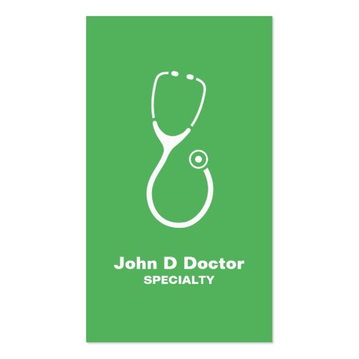 Medical doctor or healthcare green business cards