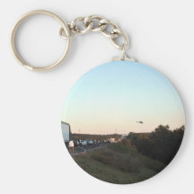 Medical Evacuation Helicopter leaving an accident Keychains