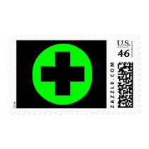 MEDICAL FETISH CROSS GREEN BLACK postage