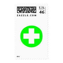 MEDICAL FETISH CROSS GREEN WHITE postage