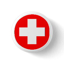 MEDICAL FETISH CROSS RED WHITE buttons