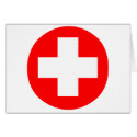 MEDICAL FETISH CROSS RED WHITE cards
