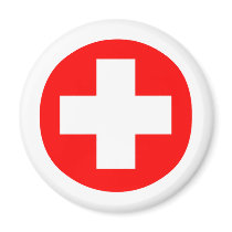 MEDICAL FETISH CROSS RED WHITE magnets