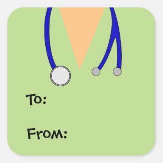Medical Gift Tag Sticker Nurse Doctor Veterinarian
