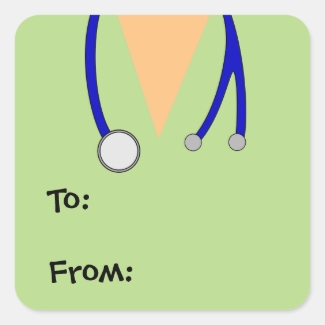 Medical Gift Tag Sticker Nurse Doctor Veterinarian