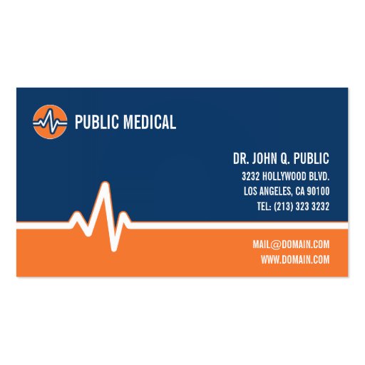 Medical Healthcare Business Card (front side)