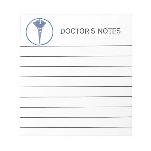 Medical Healthcare Doctor Nurse Notes Note Pads Zazzle 9177