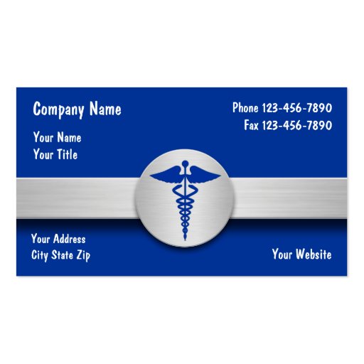 Medical Insurance Business Cards (front side)