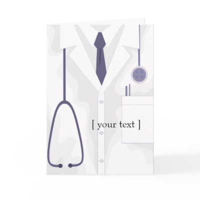 Medical Lab Jacket Greeting Card by windyone