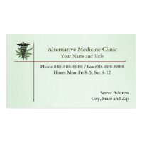 Medical Marijuana Alternative Medicine Business Card Template