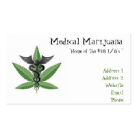 medical marijuana business card template