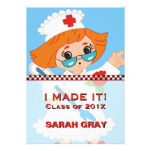 Medical Nursing School Graduation Customized Cards