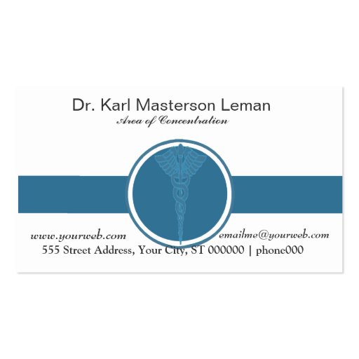 Medical Office  Appointment Business Card (front side)