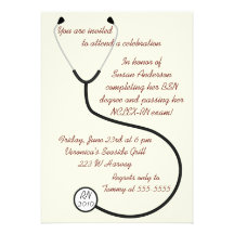 Medical or Nursing Degree Graduation Invitation