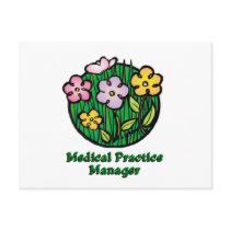 Medical Practice Manager Blooms postcards