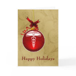 medical profession caduceus sign Christmas Cards cards