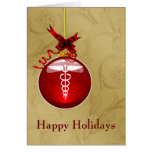 medical profession caduceus sign Christmas Cards cards