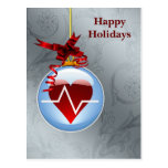 medical profession cardio Holiday Cards postcards