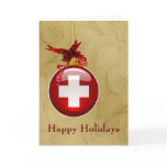 medical profession red cross sign Christmas Cards cards