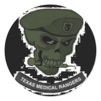 Medical rangers with skull round decals stickers