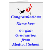 Medical School Graduation Congratulations Greeting Card