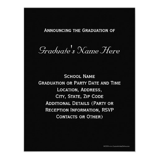 Medical School or Nursing Graduation Announcement