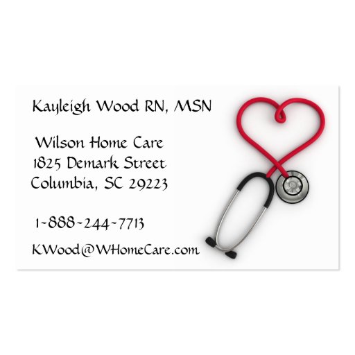 Medical Services Business Card (front side)