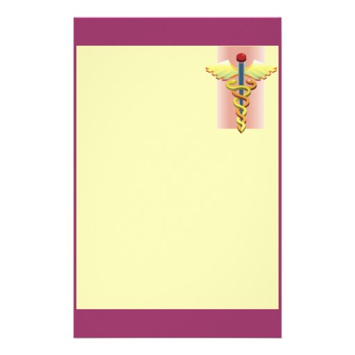 Medical Stationery with Cadduceus Zazzle
