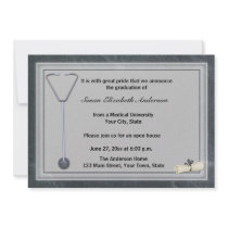 Medical Stethoscope Gray Graduation Invitation