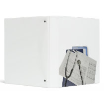 medical stethoscope on cardiogram EKG readings Binder