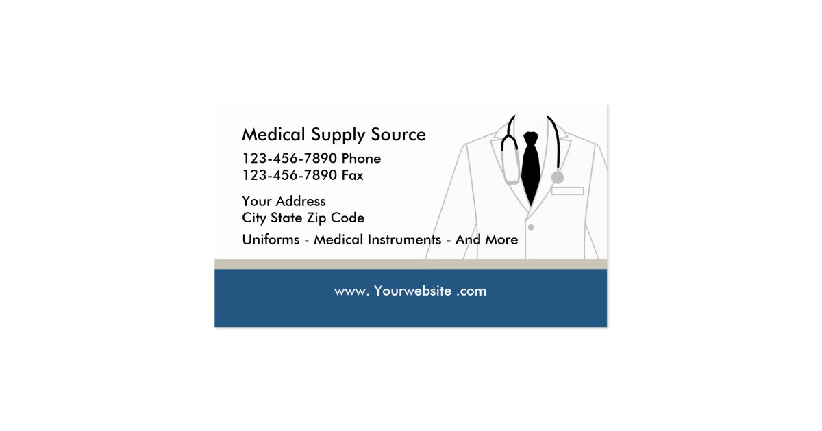 Medical Supply Business Card Zazzle