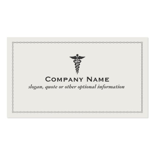 Medical Symbol Business Card (front side)