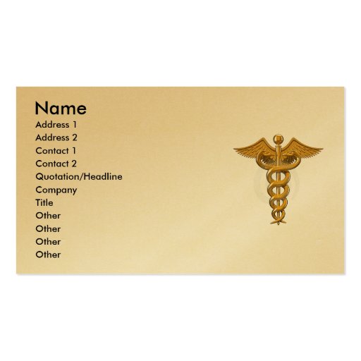 Medical symbol business card