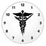 Medical Symbol Nurses and Doctors Round Wall Clocks